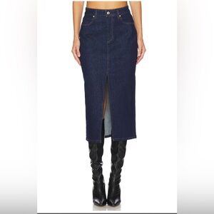 Gucci Open heart Denim Knee-Length Skirt Women size 14 euro 44